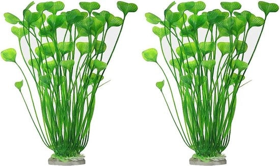 Decorazione acquatica set da 2 pezzi per acquario - Ornamenti di piante artificiali - Articoli decorativi per pesci e animali domestici