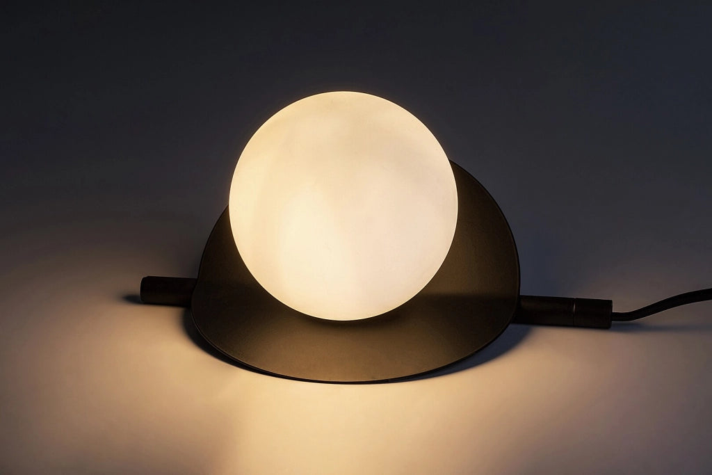 Lampada da tavolo industriale nera sfera bianca G9 Rabalux Jules