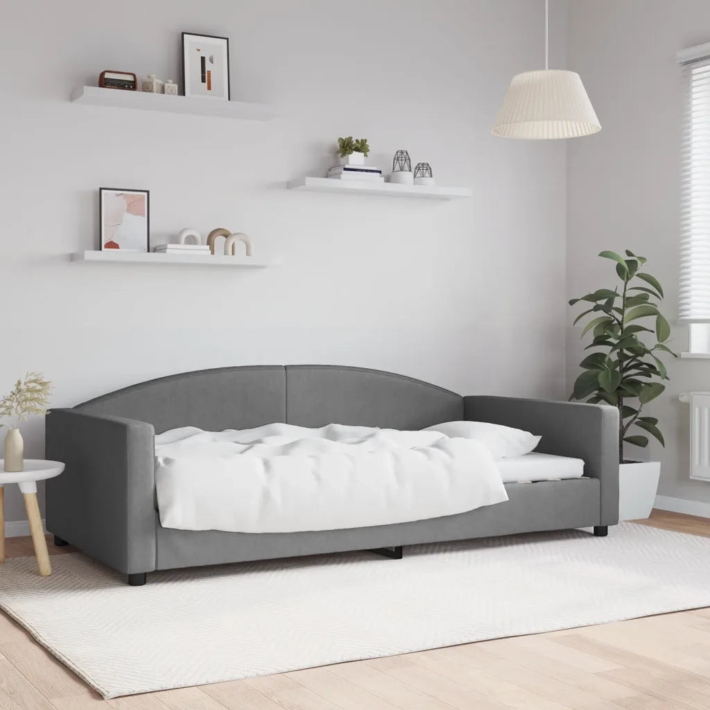 Letto da Giorno Grigio Scuro 100x200 cm in Tessutocod mxl 94655