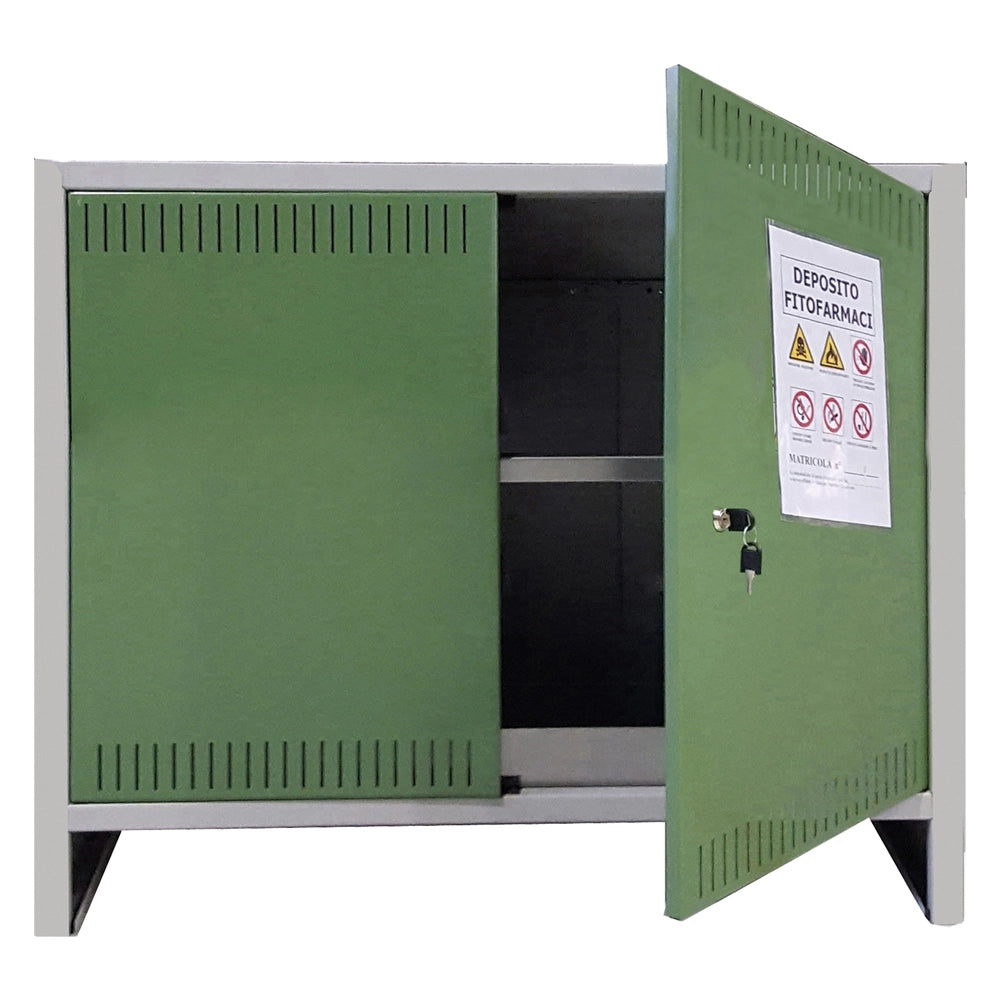 ARMADIO DEPOSITO FITOFARMACI 'PRATIKO' 2 ante - cm 100 x 40 x h 80 basso  - PROMETAL