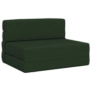 Divano letto | Sof¨¤ letto | Letto singolo Pieghevole Verde Scuro 70 x 80 x 60 cm Tessuto