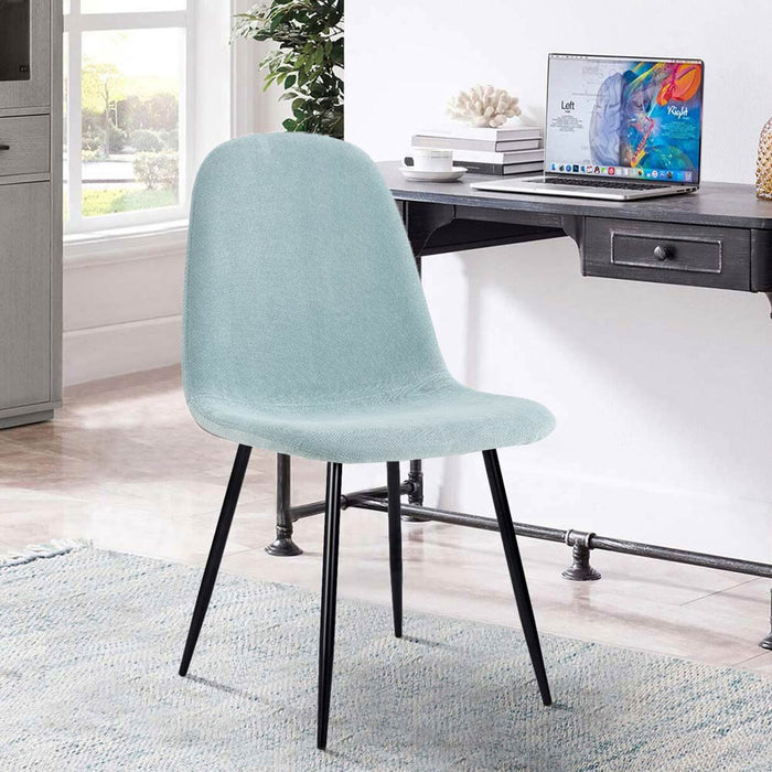 Set 4 Sedie 43x42x86 cm in Tessuto Bella Azzurro Pastello