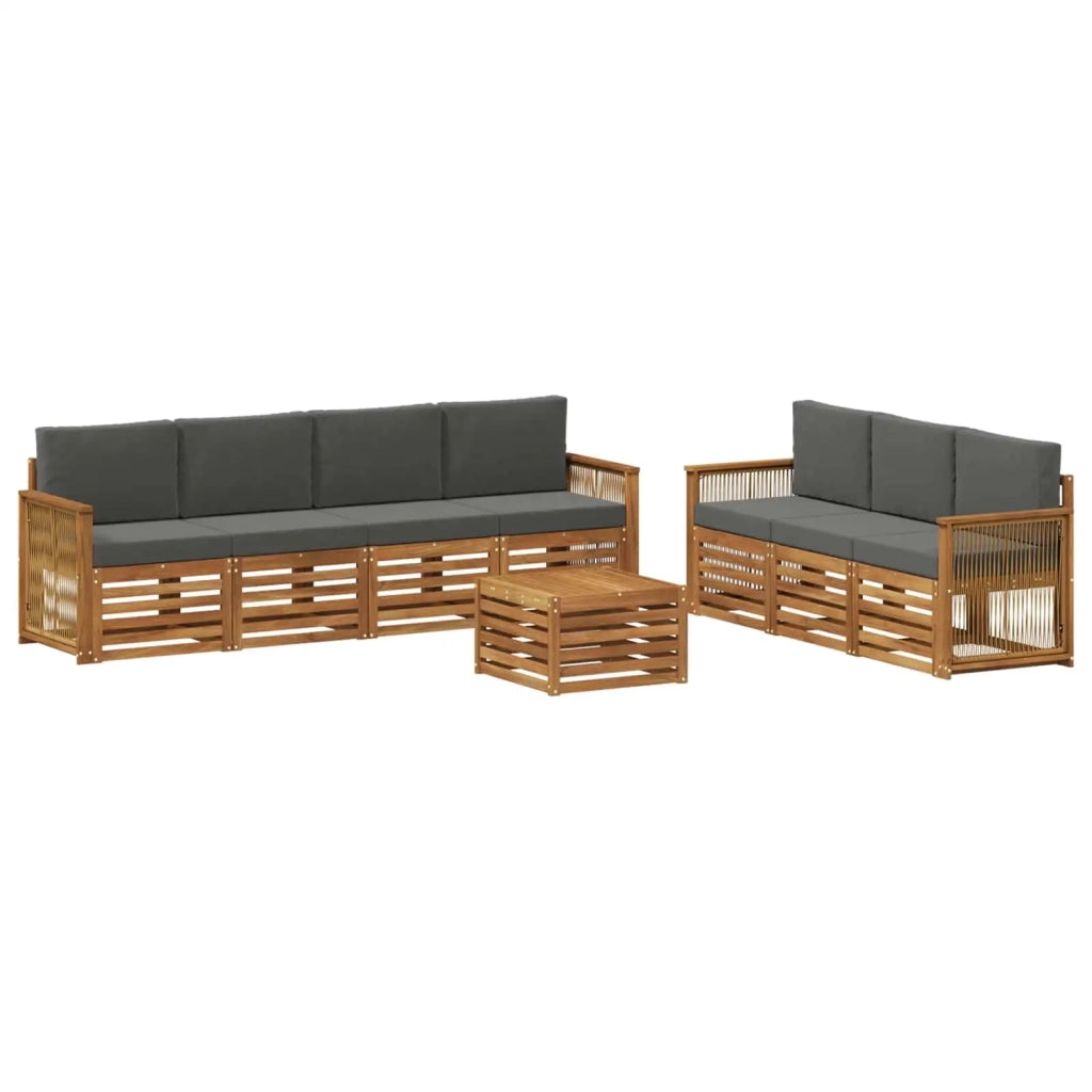Set divani con cuscino 8 pcs Legno di Acacia Massello 3384118