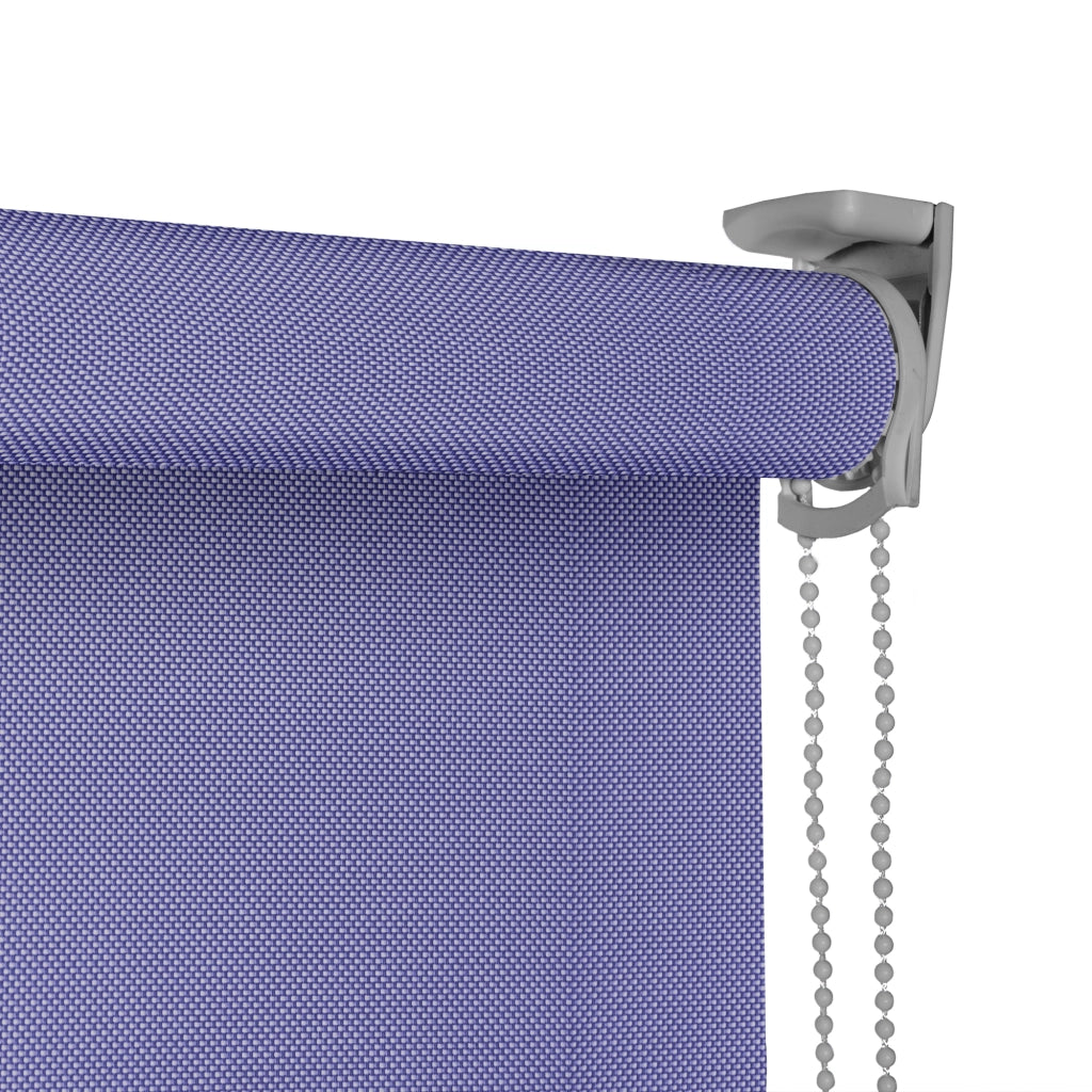 VIEWTEX Tenda a rullo Screen  10% Grado di apertura argento e azzurro 75 x 250 cm - Made in Europe - 5 anni di garanzia