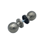 Maniglia su rosetta tonda SAGUATTI  INOX00/50MQ in inox grigio satinato, 2 pezzi