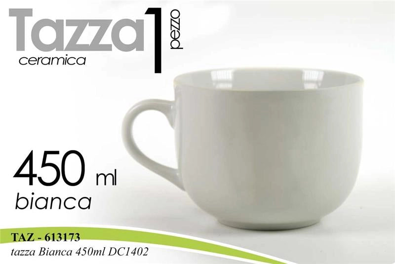 TAZZA BIANCA IN CERAMICA 450ML