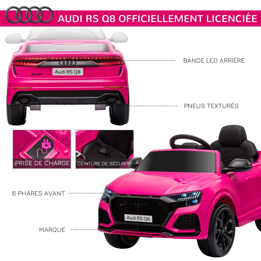 Auto elettrica bambini Audi RS Q8 ¨C zephmum ¨C rosa