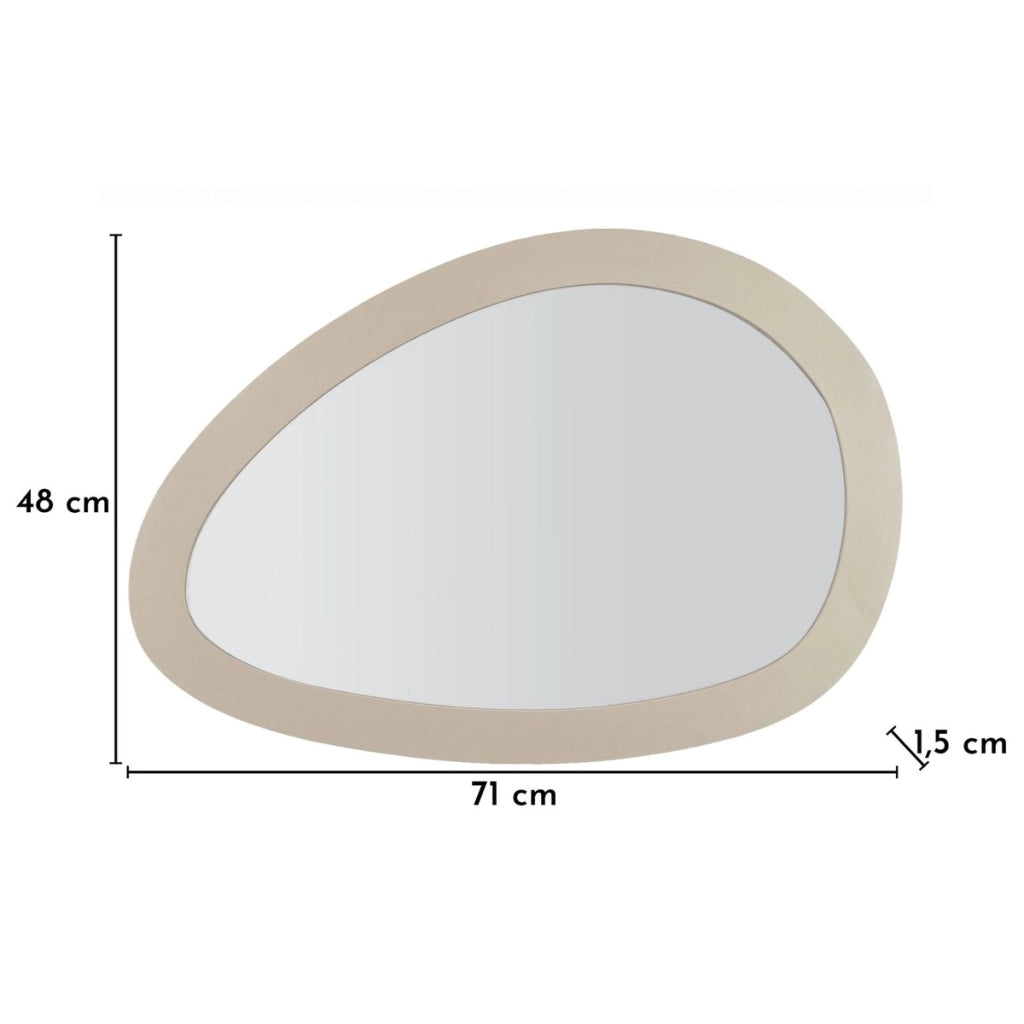 Specchio da parete Saturno con cornice tortora