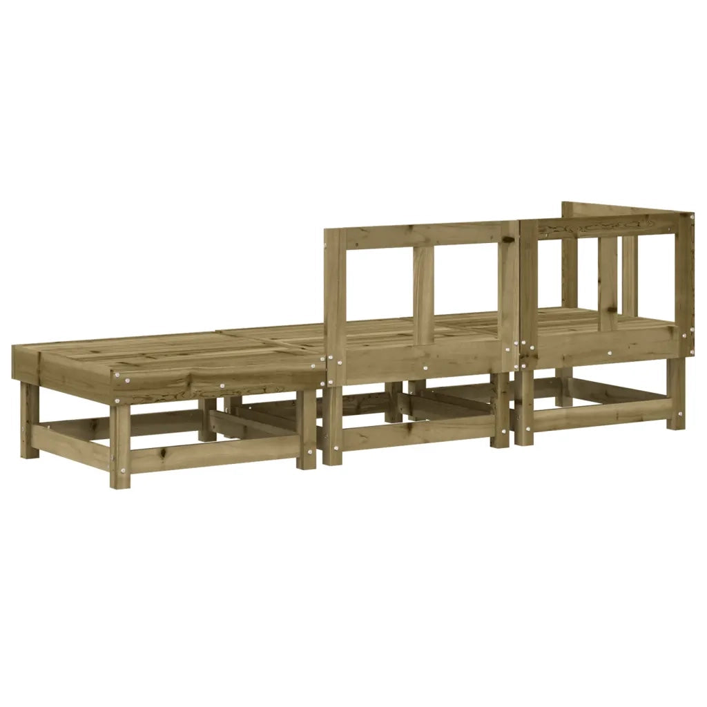 Salotto da Giardino-Set Salotto da Giardino 3 pz in Legno Impregnato di Pino 574596
