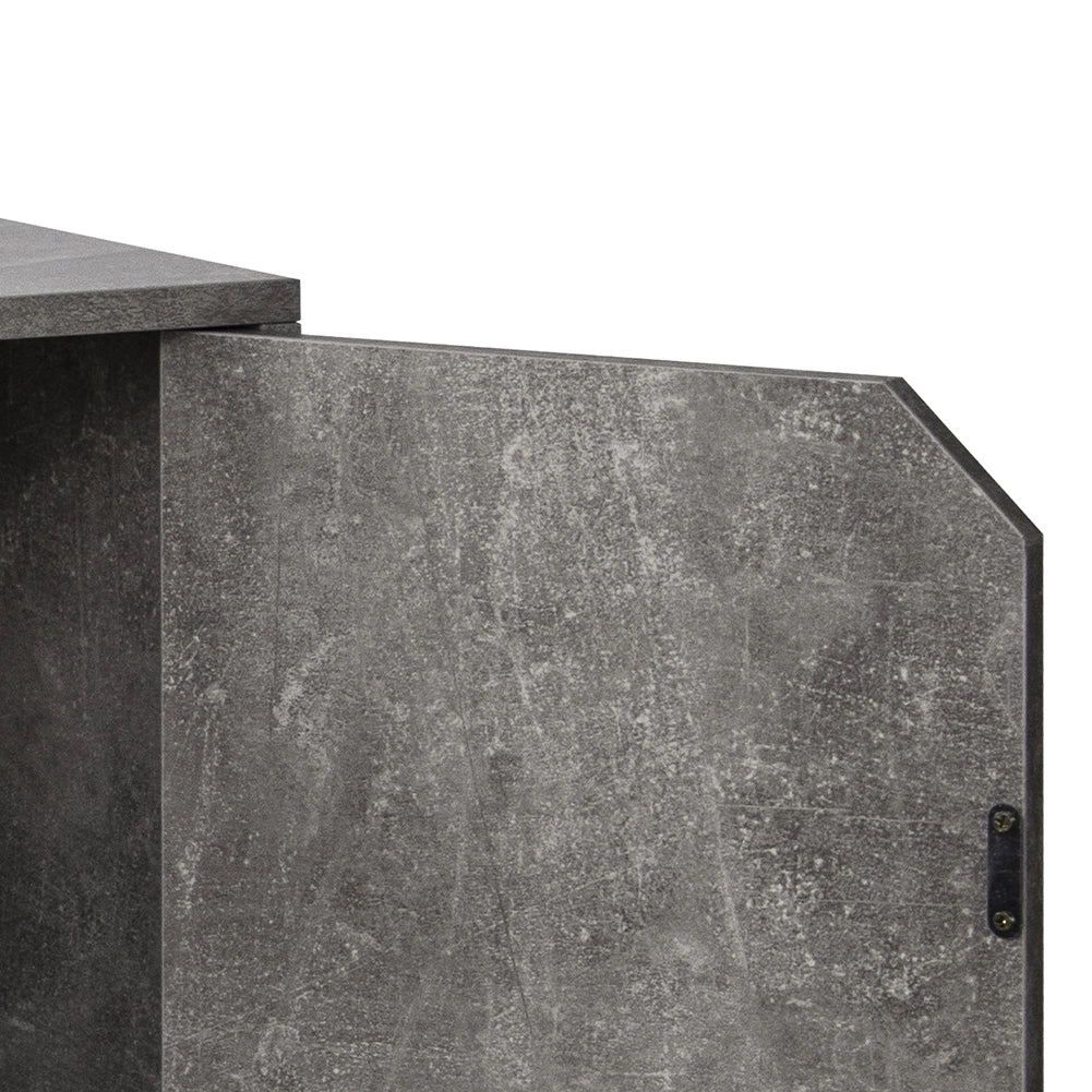 Mensola Cubo con 1 Anta da Parete Scaffale Montaggio Muro Cemento Design Moderno