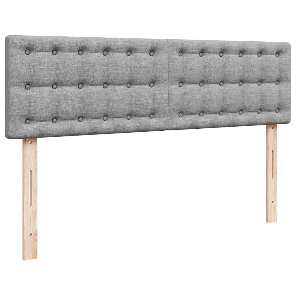 Pouf Letto con Materasso Grigio Chiaro 140x190 cm in Tessuto 3311622