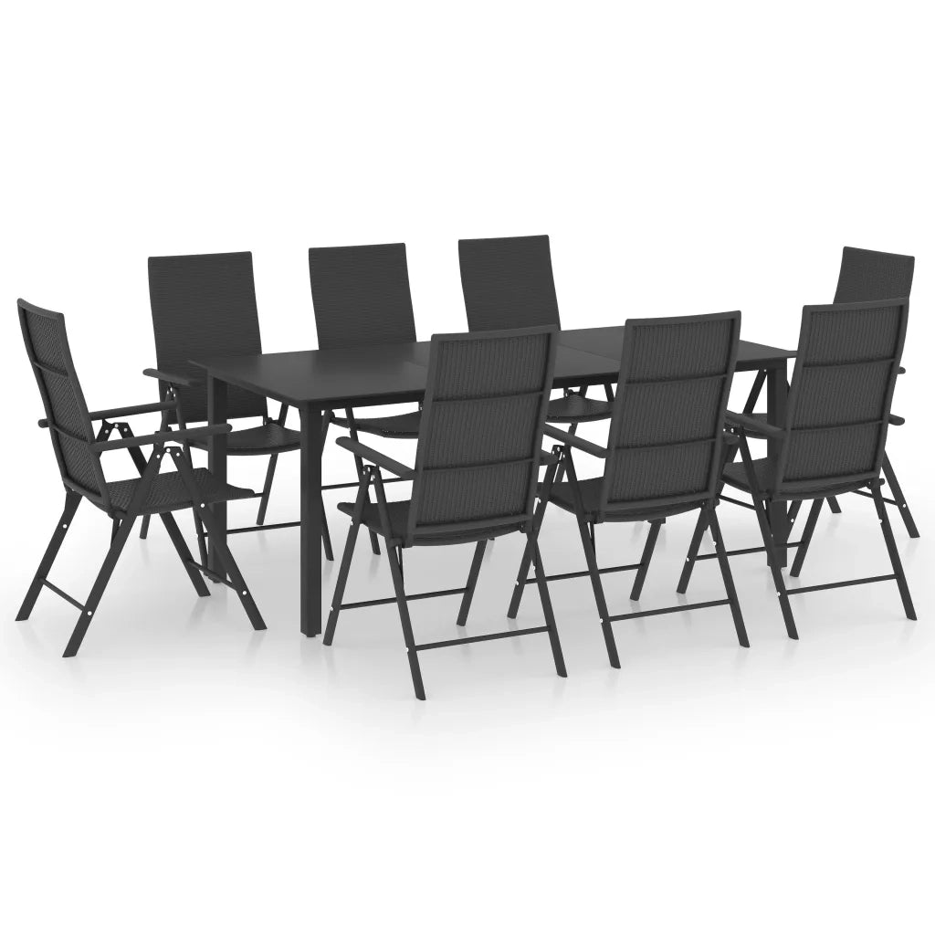 Set da Pranzo da Giardino 9 pz Nero cod mxl 40929