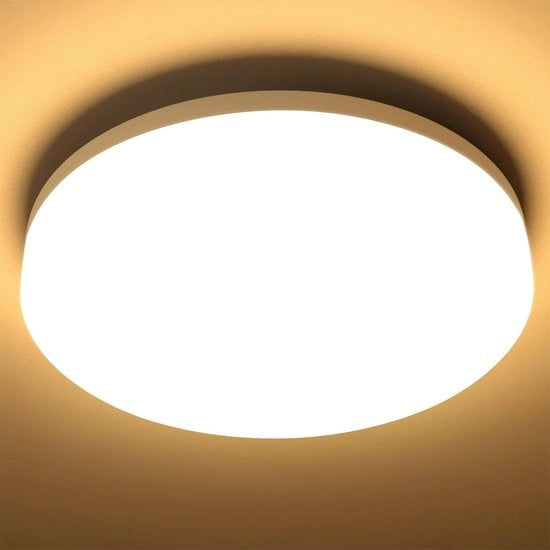 Lampada da soffitto LED 15W - IP54 - Acqua resistente - 3000K - 1500lm - Bianco caldo - 22cm
