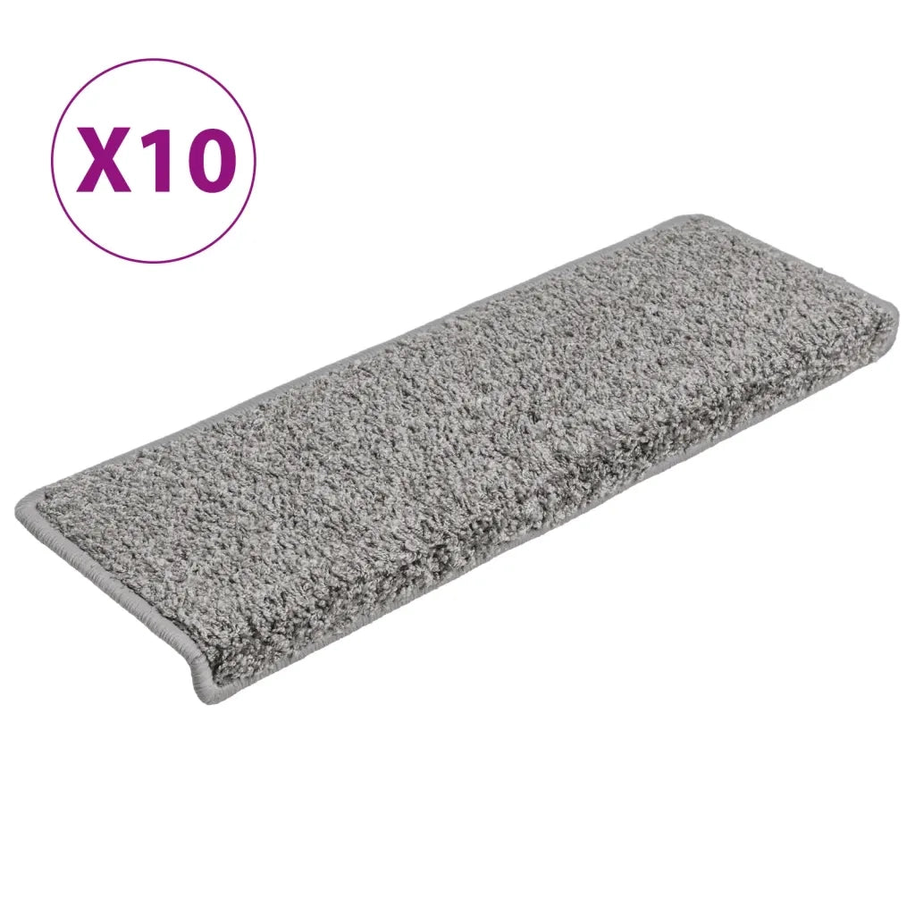 Tappetini per Scale 10 pz 65x25 cm Grigio cod mxl 72695