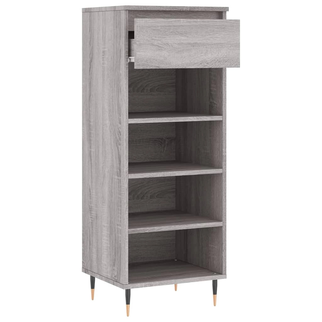 Scarpiera mobile contenitore per scarpe mobile per ingresso/corridoio/soggiorno design Sonoma 40 x 36 x 105 cm legno ingegnerizzato grigio 02_0022065