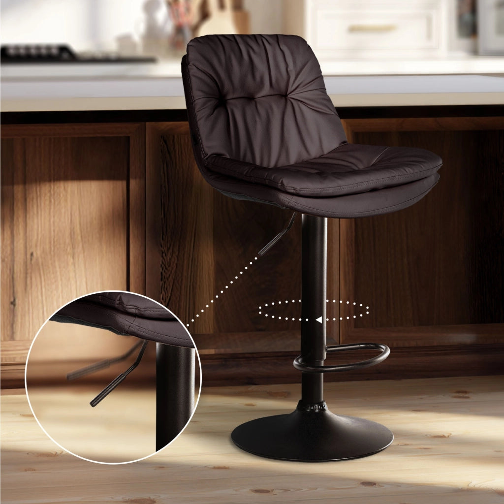 Barhocker Laurel Kunstleder schwarz