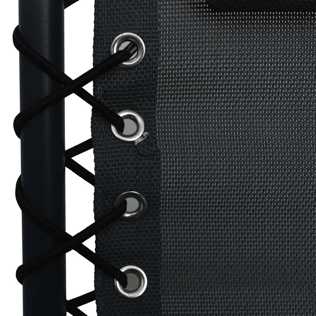 Sdraio Pieghevole Nero in Textilene cod mxl 13304