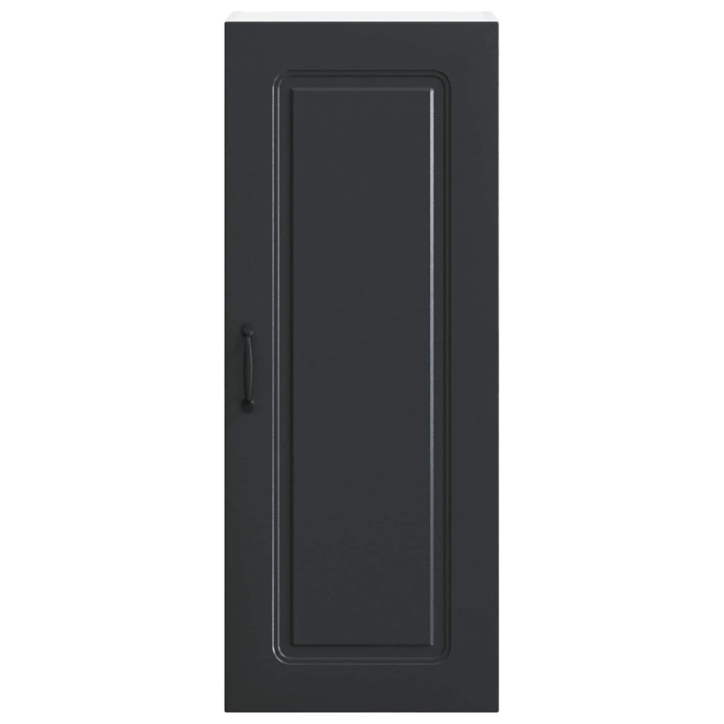 Mobile da cucina dal design moderno con pratico spazio contenitivo 40 x 31 x 100 cm in legno composito nero 02_0053794
