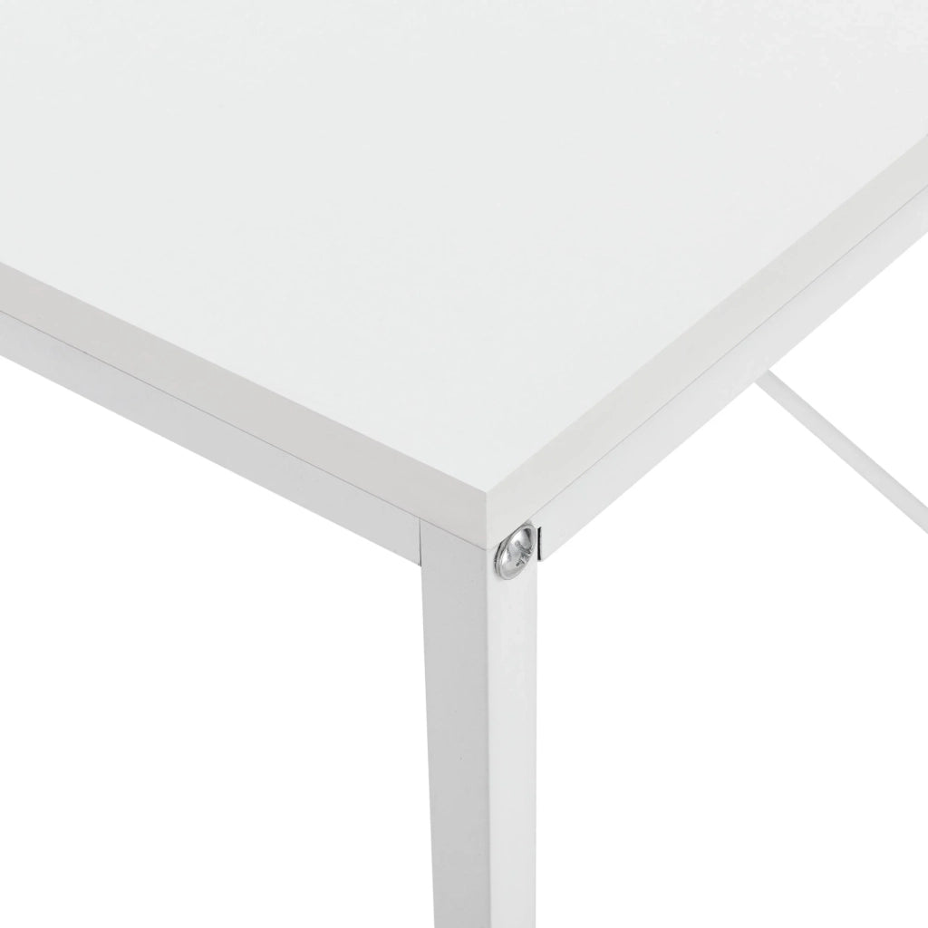 Scrivania per computer postazione di lavoro tavolo MDF 120 cm bianco 03_0003510