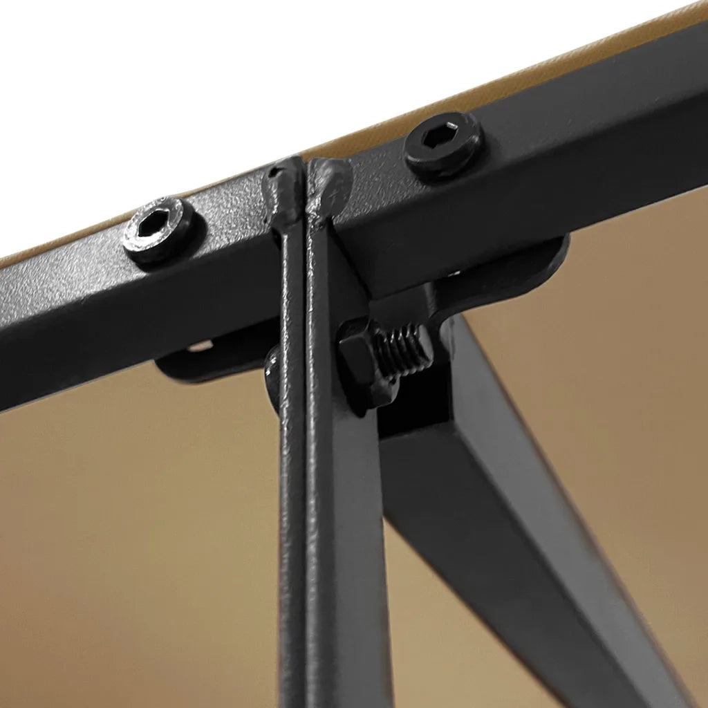 Tettoia Tortora 2x2,3 m 180 g/m² Tessuto e Acciaio 362393
