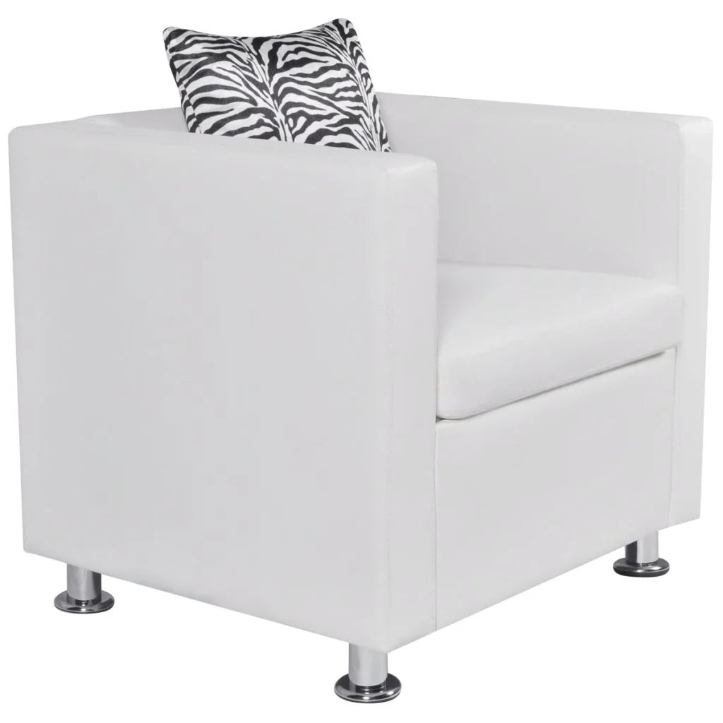 Poltrona poltrona poltrona lounge design club divano soggiorno pelle sintetica bianca 1102079/3