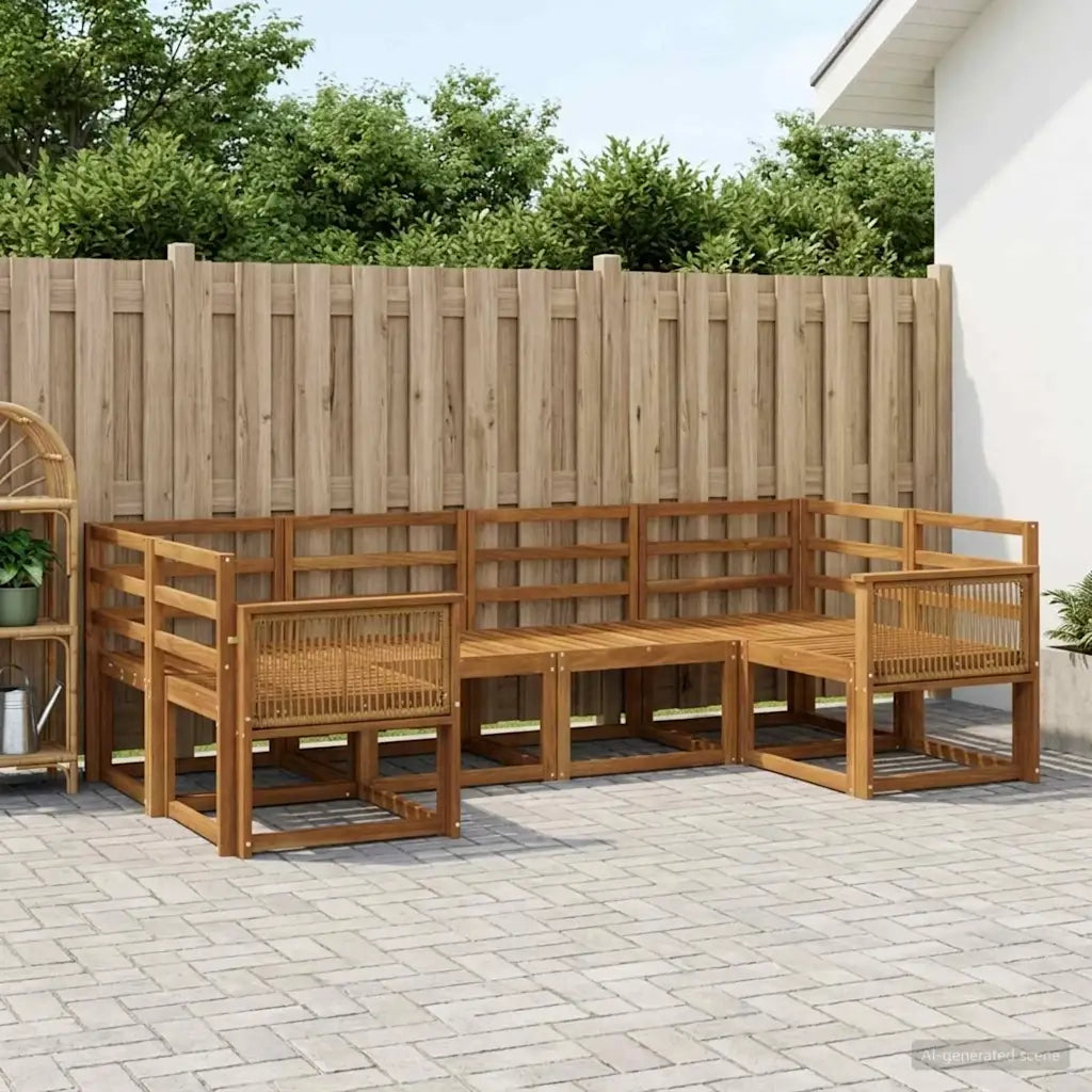 Set di divani da esterno 6 pcs Naturale 3385495