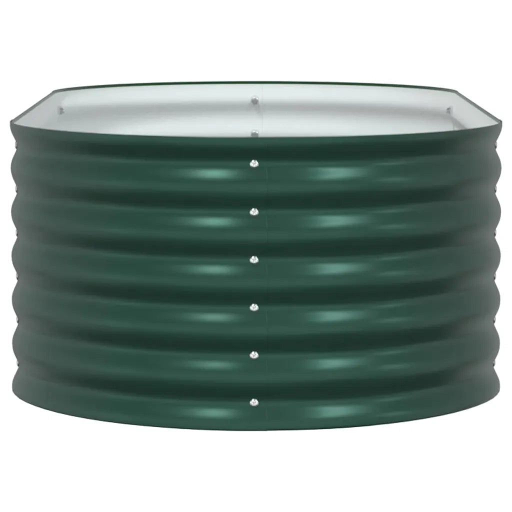 vidaXL Letto rialzato da giardino Verde 160 x 80 x 44 cm Acciaio