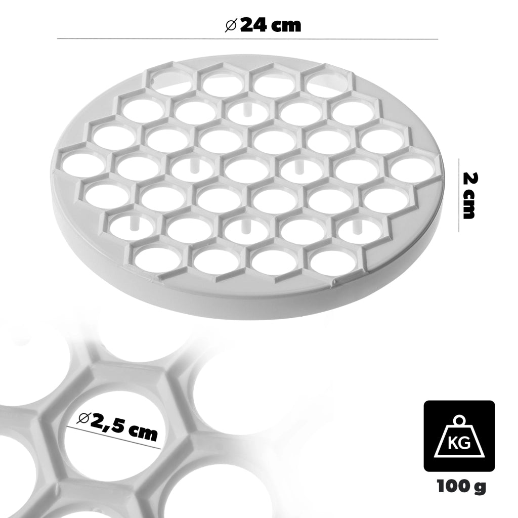 KADAX Pierożnica na pierogi średnica 24cm biała <5