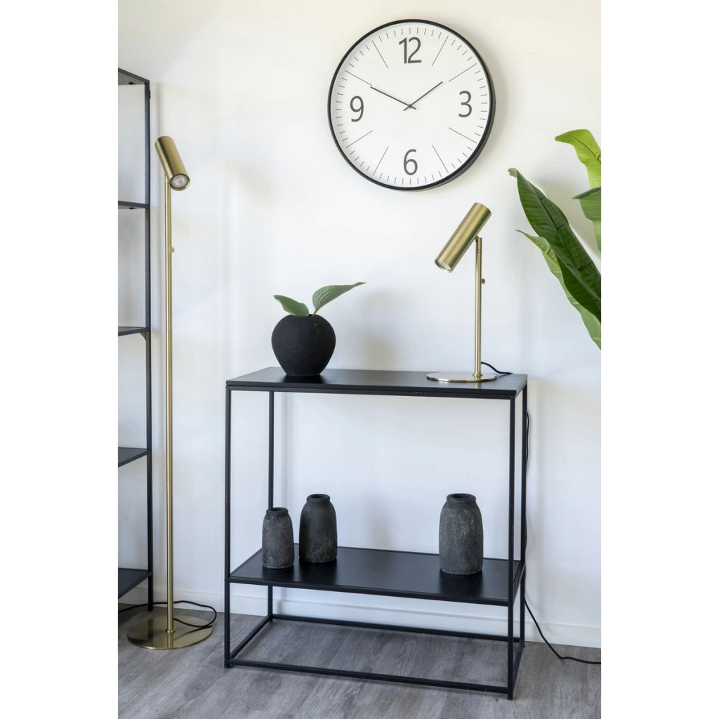 Tavolo Consolle Vita, Nero, Metallo, 36x80x80 cm