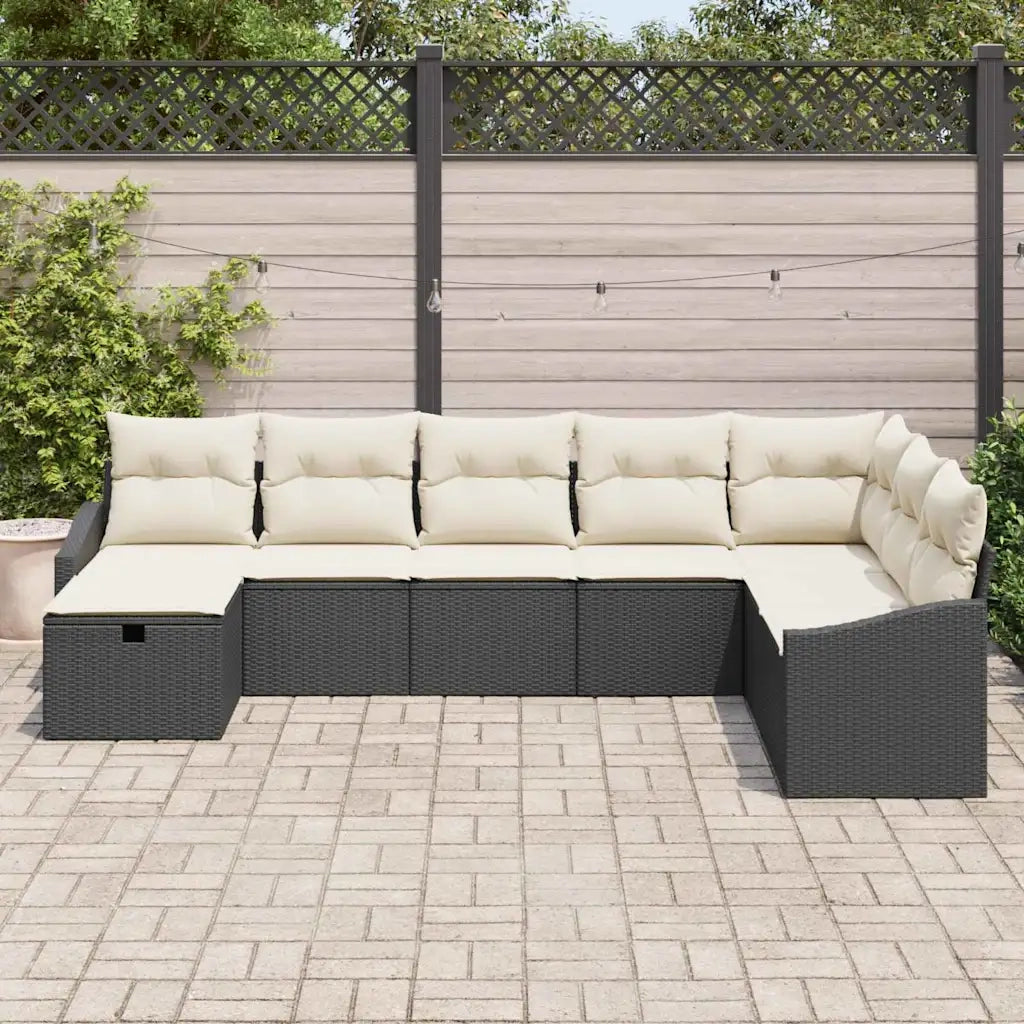 Set di divani con cuscino 9 pcs polyrattan