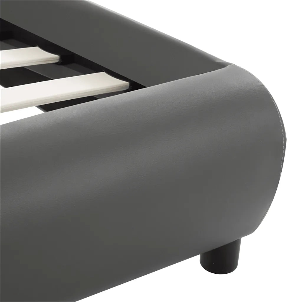 Giroletto con LED Grigio in Similpelle 120x200 cm 285494