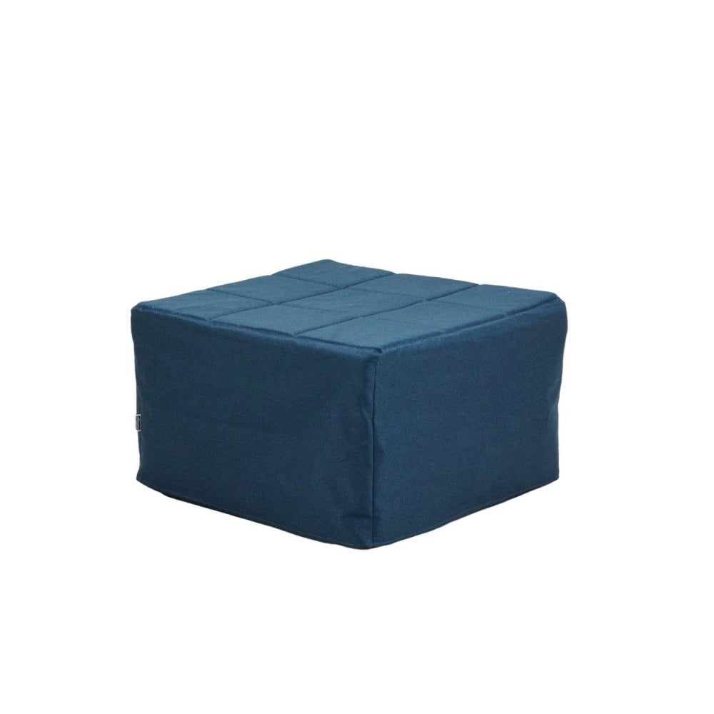 Pouf trasformabile in letto Vega tessuto blu