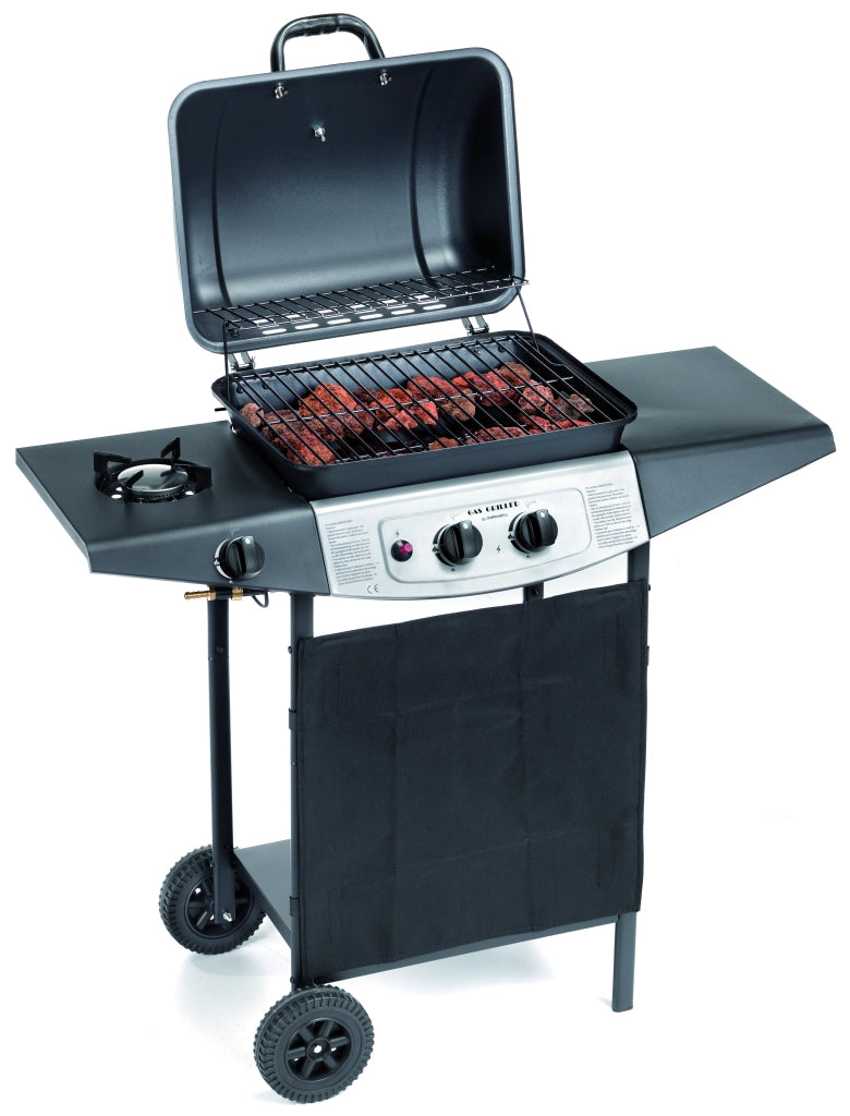 Ompagrill BARBECUE A GAS 4939 DOUBLE 2+1 FUOCHI cm. 98x43x100 h