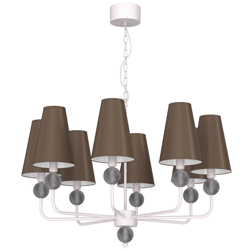 Lampadario Grenada 8xE14 cashmere marrone Luminex