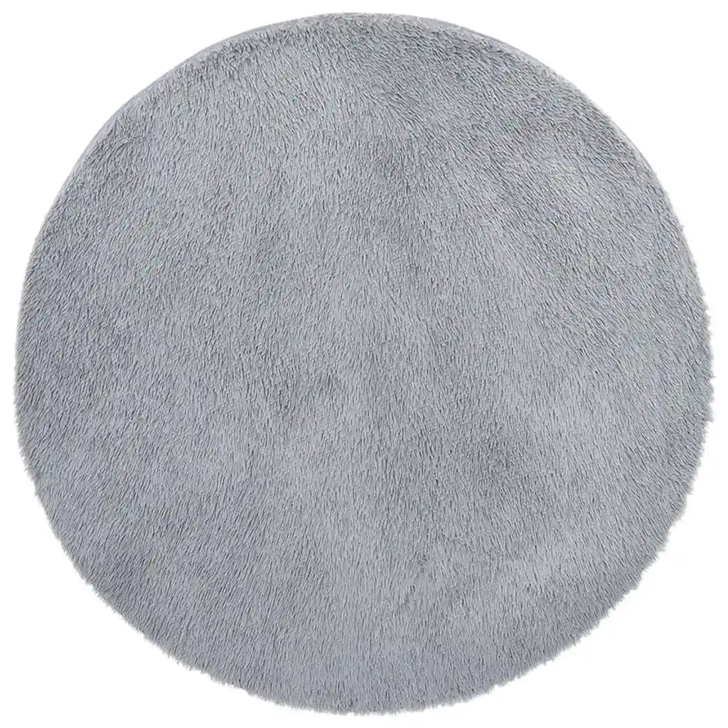 Tappeto Shaggy a Pelo Lungo NAVARRA Grigio Chiaro 240x240 cm 4102930