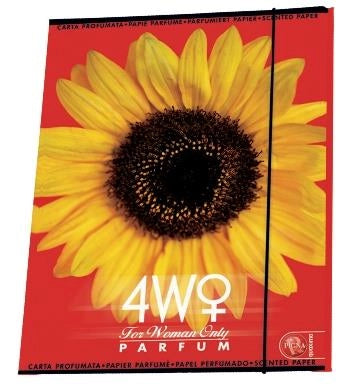 CARTELLINA  3 LEMBI CON ELASTICO E FANTASIA GIRASOLE