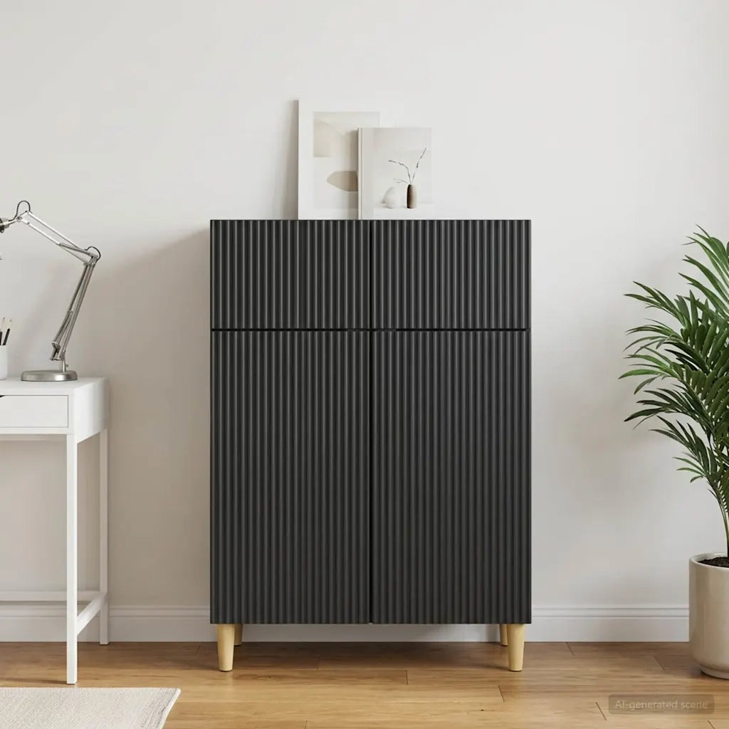 Credenza Nero 66 x 34,5 x 90 cm Legno ingegnerizzato 894636