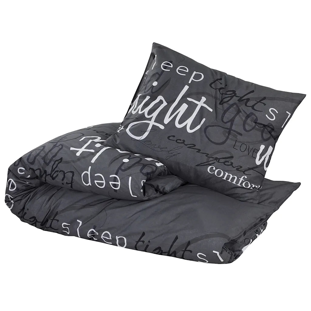 Set Copripiumino Nero 200x220 cm in Cotone CFW5047316