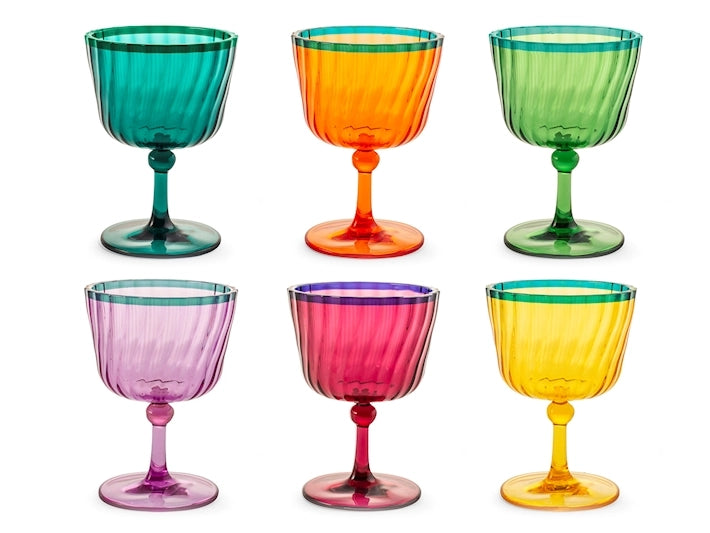 Set 6 Calici in acrilico colorati cl 25
