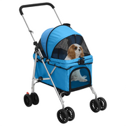 Passeggino per Cani Pieghevole Blu 76x50x100cm Tessuto Oxford CFW8900379