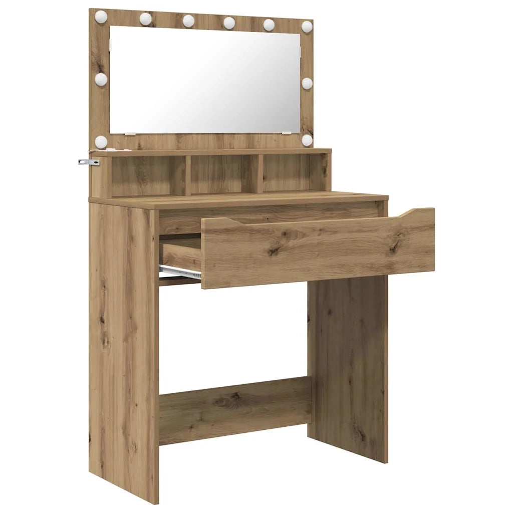 Tavoli da Trucco per Camera da Letto Rovere artigianale 888976