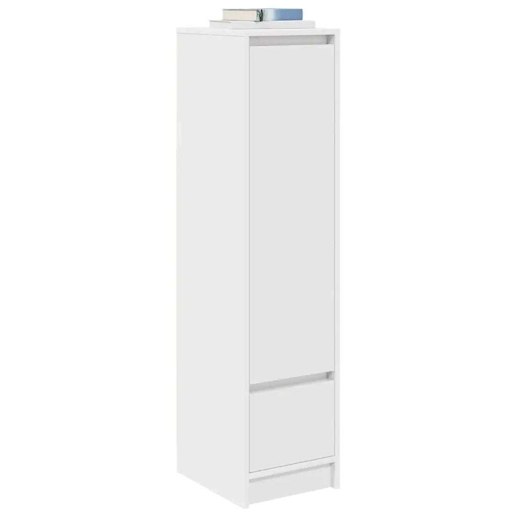 Credenza Bianca 29,5x34x119,5 cm in Legno Multistrato 861652