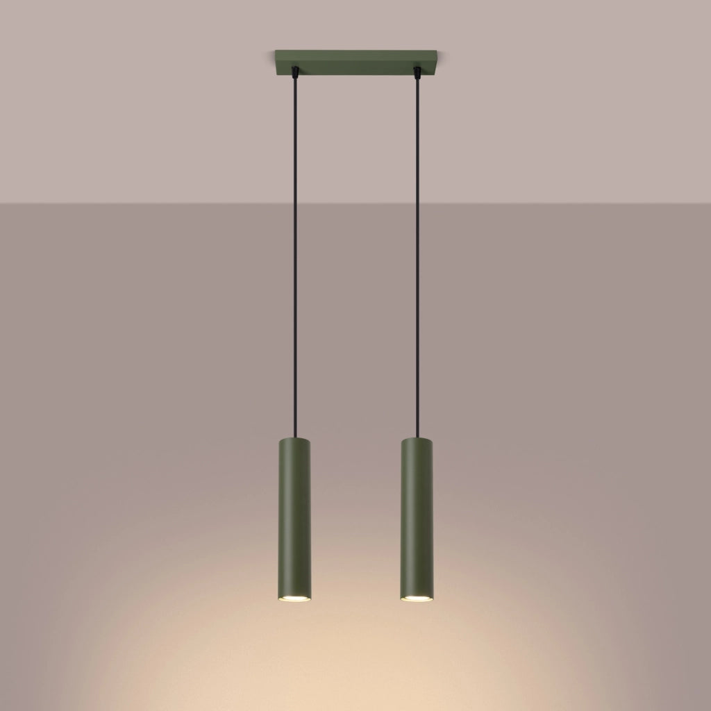 Lampada a sospensione LAGOS 2 verde oliva