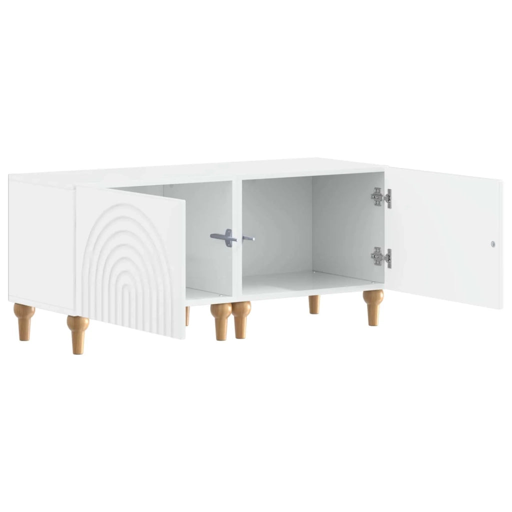 Mobile TV Bianco Lucido Legno ingegnerizzato 896239