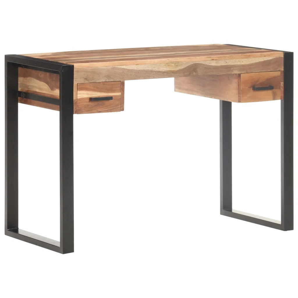 Scrivania 110x50x76 cm in Legno Massello con Finitura Sheesham cod mxl 57259