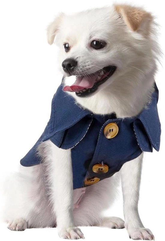 Giubbotto Impermeabile per Piccoli Cani Chihuahua - XXL Navy Blu
