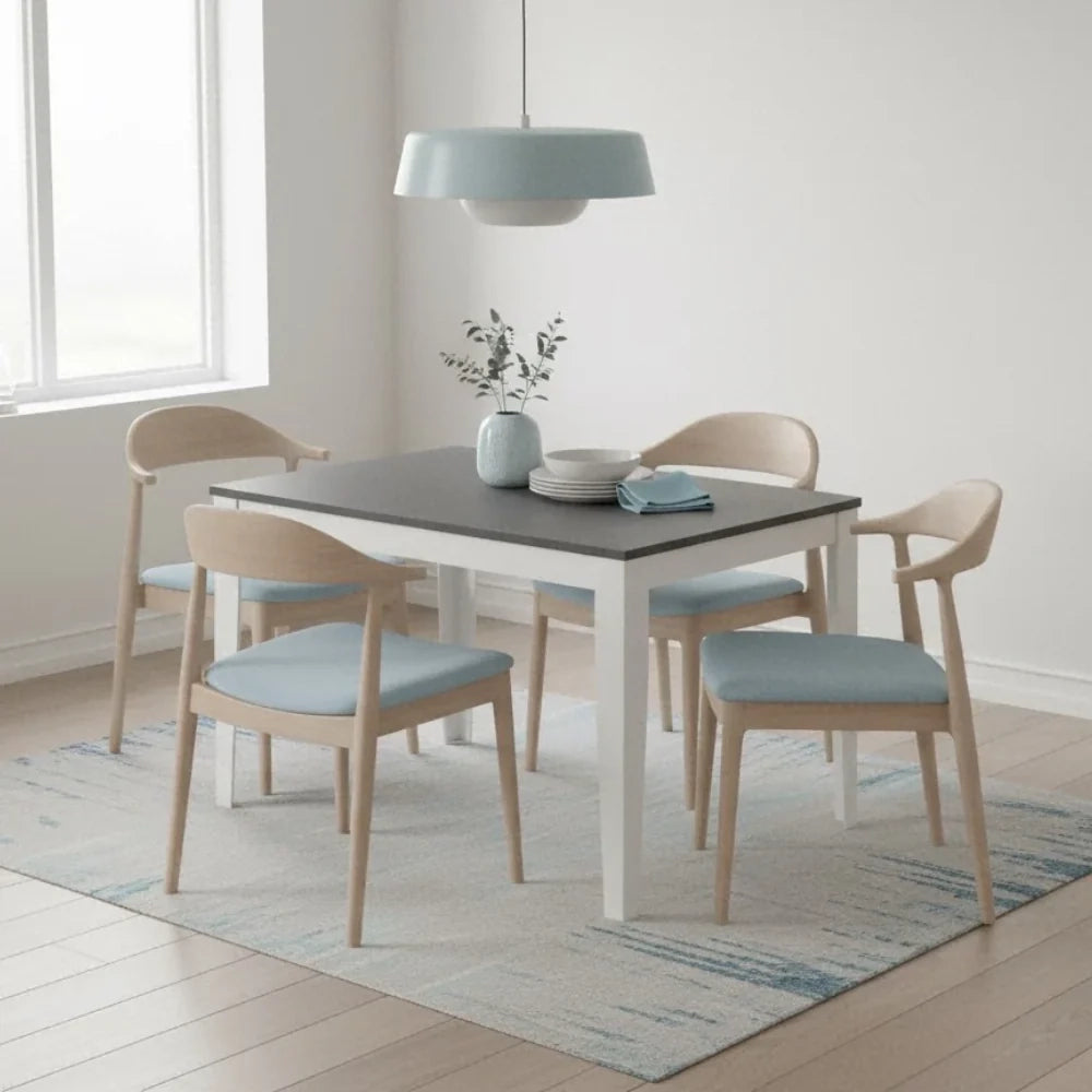 Tavolo da pranzo allungabile effetto cemento grigio Moon 130-290x80 cm fino a 12 posti Made in Italy | Duzzle