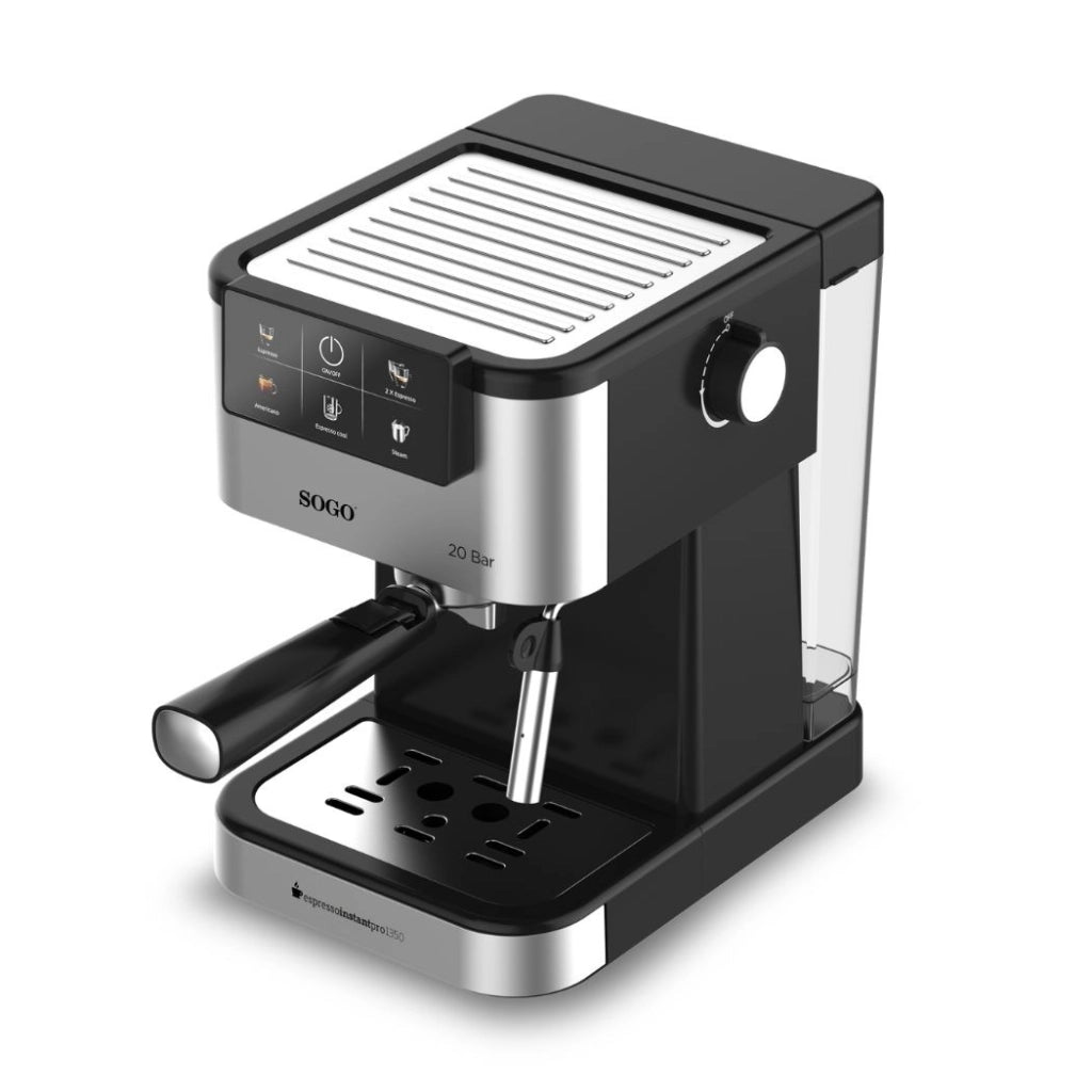 Macchina caffè espresso 20 bar con cappuccinatore, serbatoio 1,5L e pannello touch digitale per caffè cremoso - Sogo