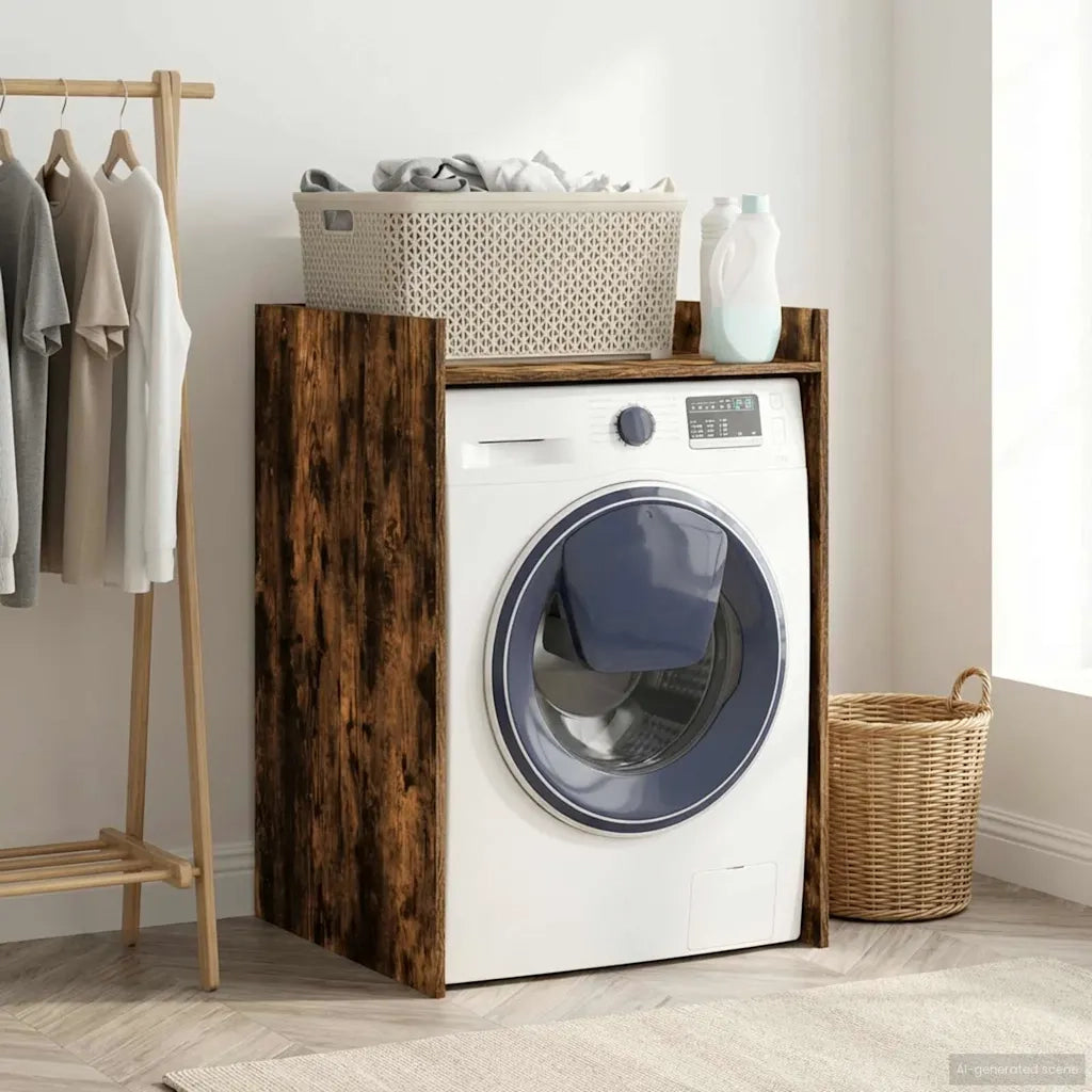 Mobiletto per lavatrice Rovere fumé 67,5 x 62 x 97 cm