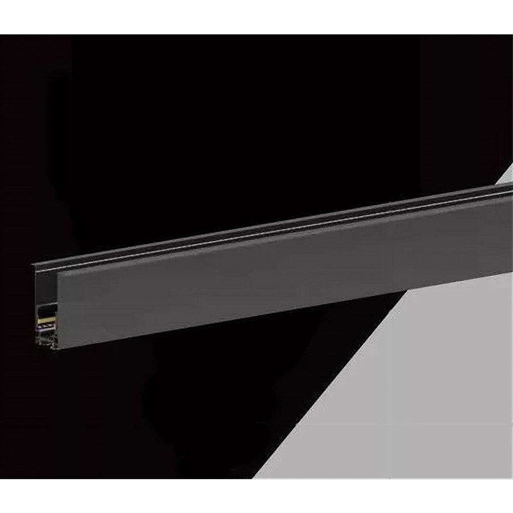 Trade Shop - Binario Magnetico Nero 2mt 48v Da Incasso Per Faretti Led Con Copertura Tk670-2m -